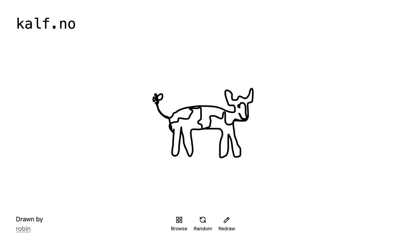 Screenshot of kalf.no on desktop