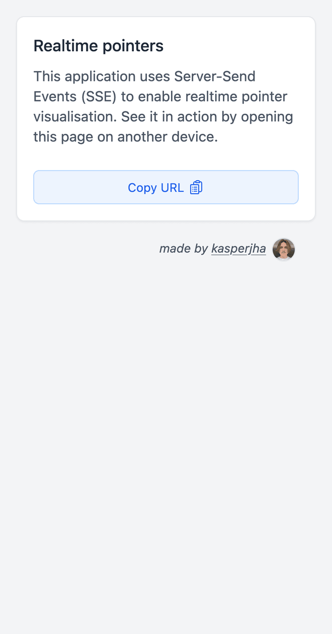 Screenshot of realtime-pointers on mobile