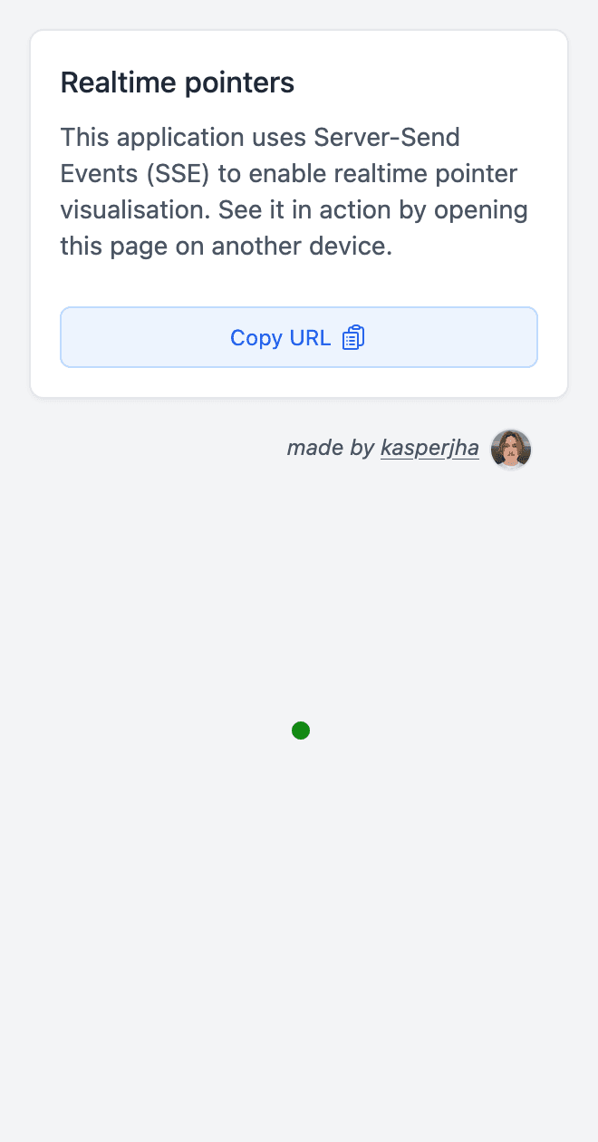 Screenshot of realtime-pointers on mobile